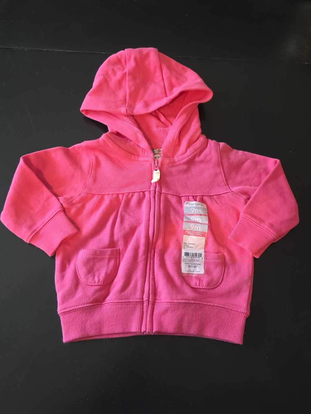 Carter's Bright Pink Hooded Zip Sweatshirt